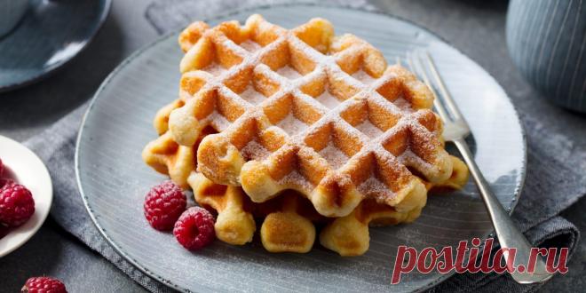 Простые вафли на кефире