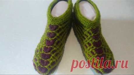 "ЯБЛОКО С КОРИЦЕЙ/СЛЕДОЧКИ С ВЕЕРАМИ НА ДВУХ СПИЦАХ БЕЗ ШВОВ /МК ПОЛНАЯ ВЕРСИЯ