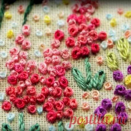 Как вышить "французский узелок" (french knot). Мастер-классы