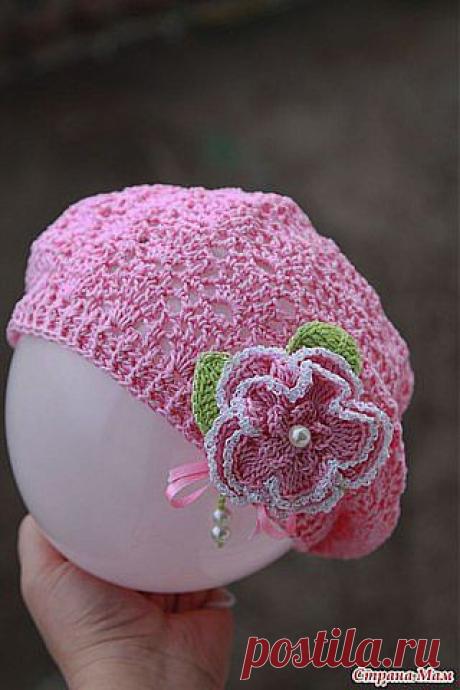 Берет веерочками.