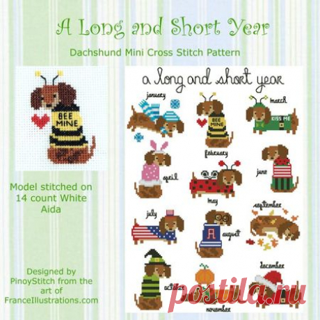Dachshund Year Round Collection Counted Cross Stitch Patterns of artist paintings, mini cross stitch, modern cross stitch. Stitcher Accessories and more.