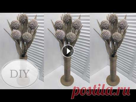 Мастер-класс как сделать красивые цветы своими руками из ватных палочек...