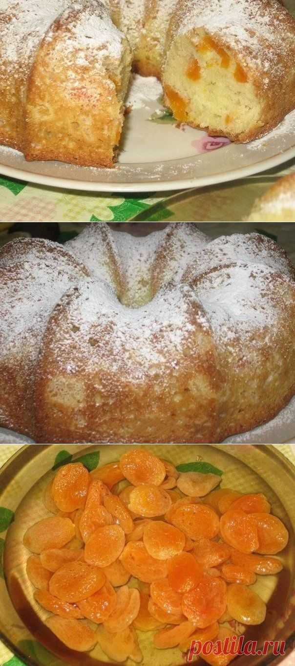 Вкусный кекс с курагой.