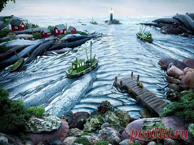 Созданы из еды… Впечатляющие снимки Карла Уорнера (Carl Warner) — Фотоискусство
