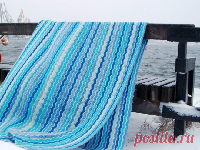 Cup of Stitches: Sea Wave Blanket