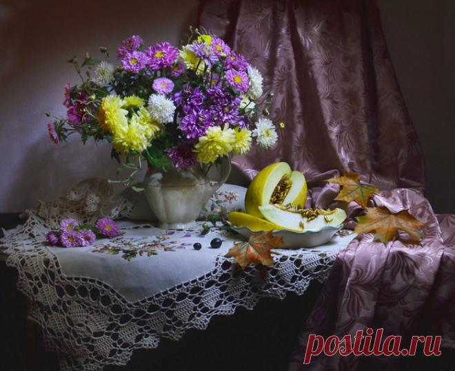 Натюрморты Привет прощальный ярких лепестков