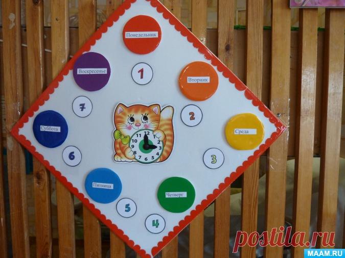 Мастер-класс по изготовлению демонстрационного пособия «Дни недели» в старшей группе. Воспитателям детских садов, школьным учителям и педагогам - Маам.ру