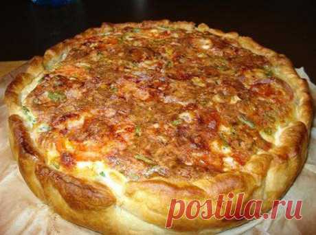 Открытый мясной пирог