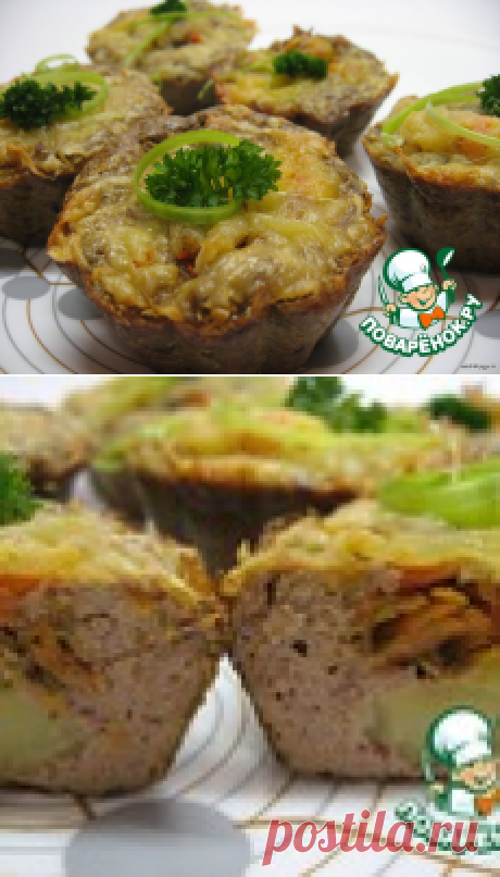 Печеночные кексы с начинкой.