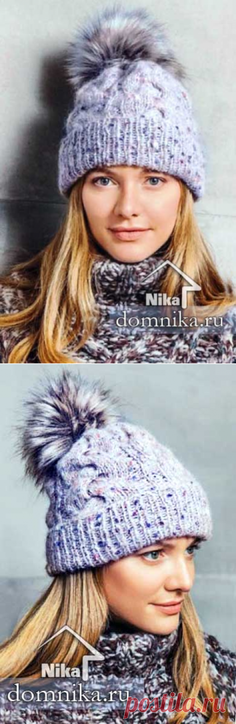 Связать зимнюю шапку спицами I женские шапки на зиму 2019