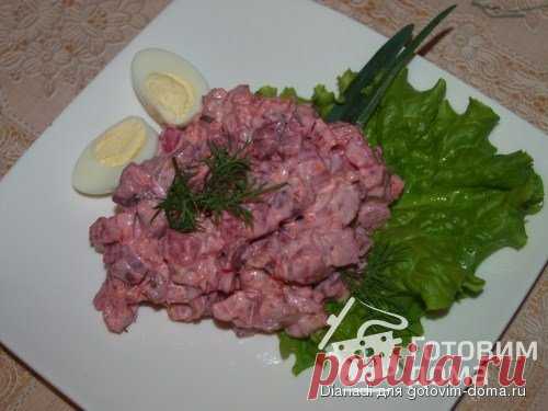 Красный мясной салат. Punane lihasalat - пошаговый рецепт с фото на Готовим дома