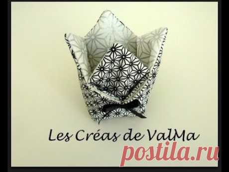 Vide-poche origami - panier tulipe / Cesta tulipán vacíabolsillos / Tulip basket