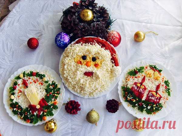 Оригинальное оформление салатов