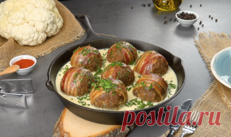 Мясные шарики с цветной капустой и нежным соусом: простой и вкусный ужин на скорую руку.