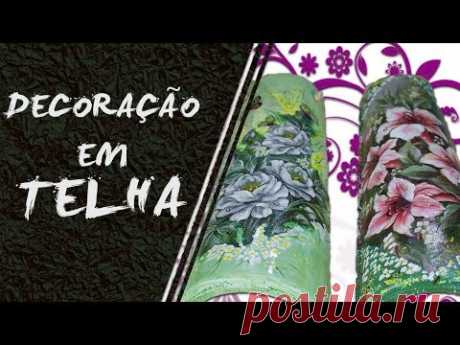 COMO FAZER: Telha decorada - YouTube
