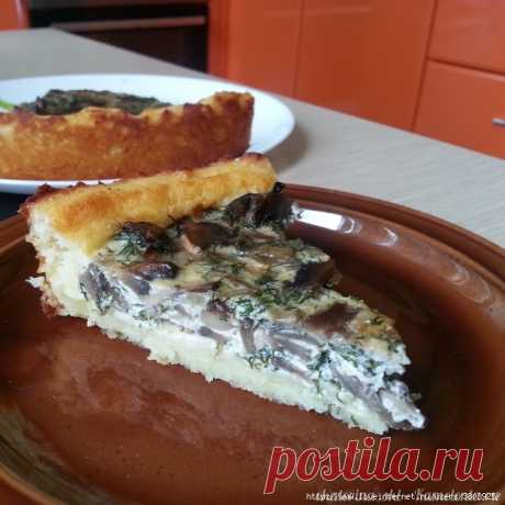 Картофельный пирог с шампиньонами - рецепт простой, блюдо изумительное!