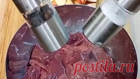 Куриная печень с яблоками