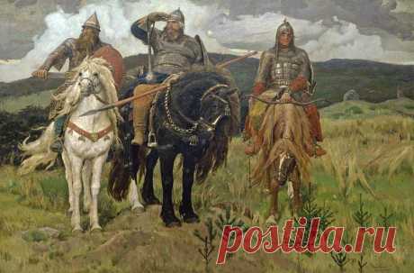 Богатыри. Виктор Васнецов. Картины шедевры мировой живописи