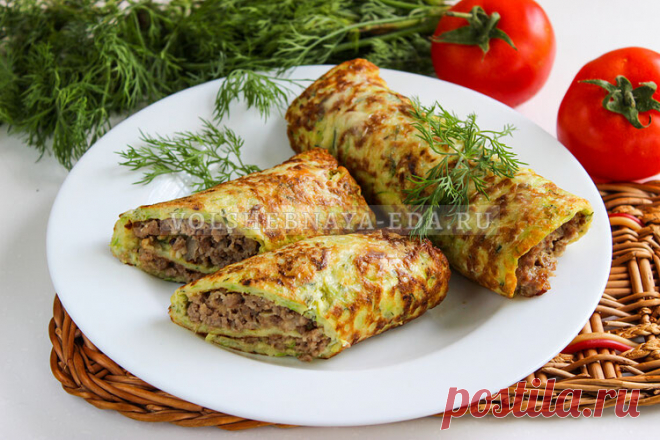 Бризоль из кабачков с мясной начинкой | Волшебная Eда.ру Пошаговый рецепт с фото, как приготовить бризоль из кабачков с фаршем и сыром. Жарятся на сковороде, а потом доводятся до готовности в духовке.