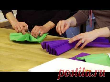 Do It Yourself Tissue Poms for your wedding- How To, DIY Wedding www.ForeverBride.com - YouTube