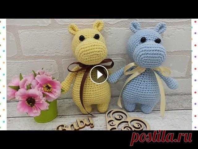 Игрушка-бегемотик вязаная крючком/toy hippo crochet/Spielzeug Nilpferd häkeln автор игрушки: @a_igruami Ссылка на интернет-магазин: Ссылка на инстаграм:...