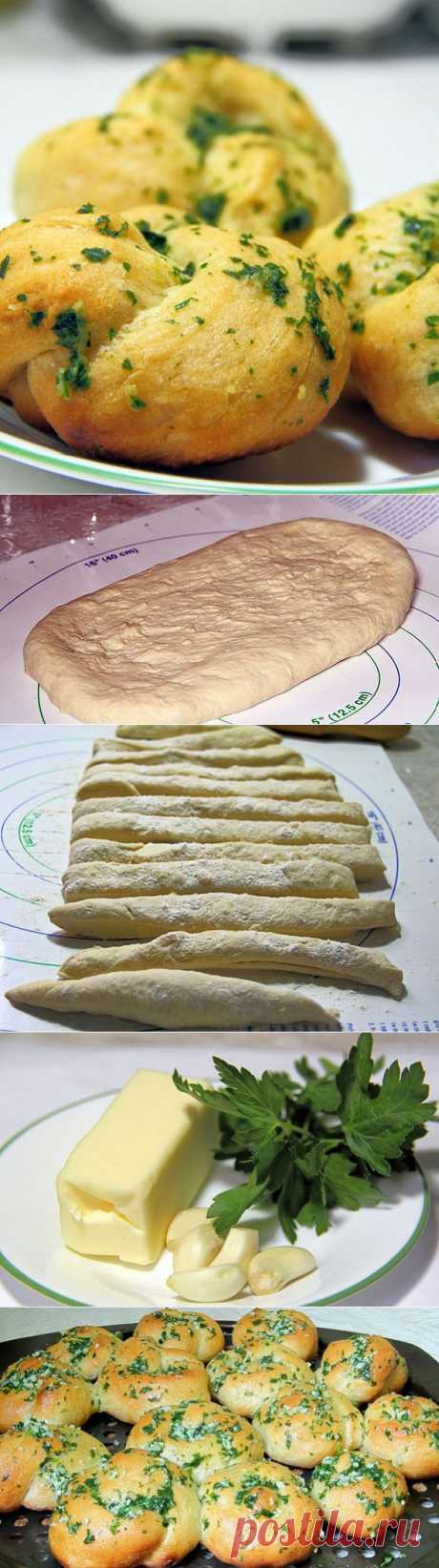 Чесночные узелки. Хрустящие снаружи, воздушные внутри - Вкусные рецепты