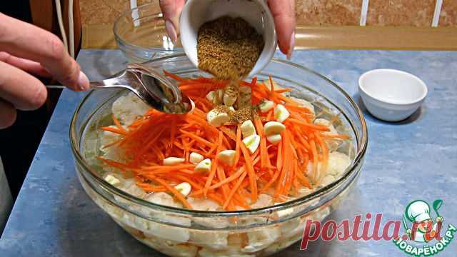 Цветная капуста маринованная по-корейски за 6 часов.
