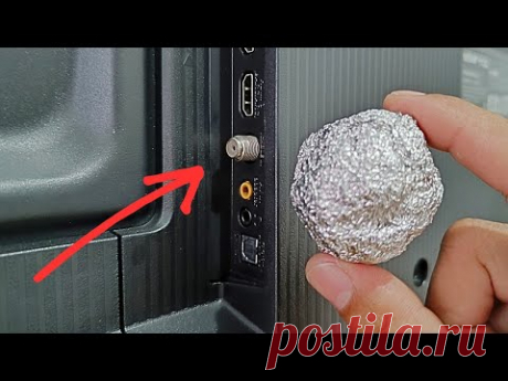 🔥 Вставьте алюминиевую фольгу в телевизор и смотрите все каналы мира! Full HD
