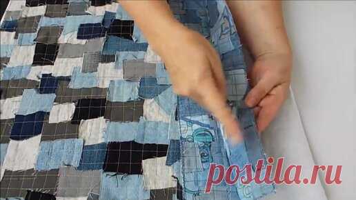 Шью из маленьких обрезков, старинная техника ляпочиха или ленивый боро. | Девочки и Куколки needlework | Дзен