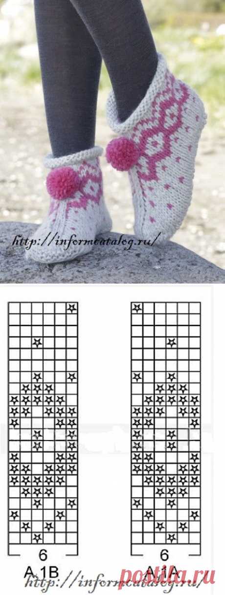 ВЯЗАНЫЕ БОТИНОЧКИ WINTER POPPIES SLIPPERS | Ниточка