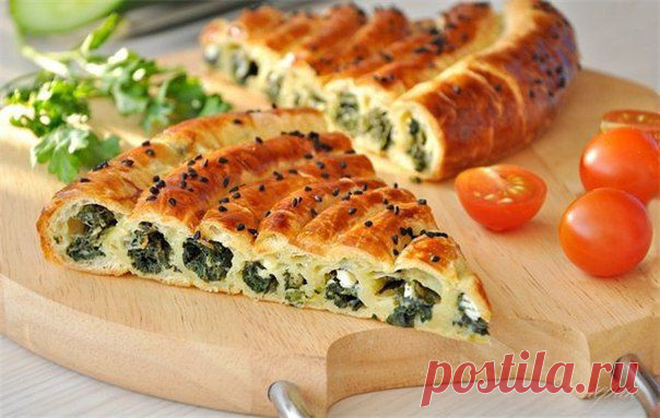 ПИРОГ СО ШПИНАТОМ И СЫРОМ