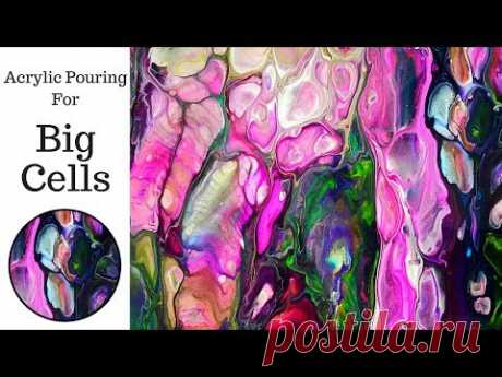 Big Cell Acrylic Pouring Demo