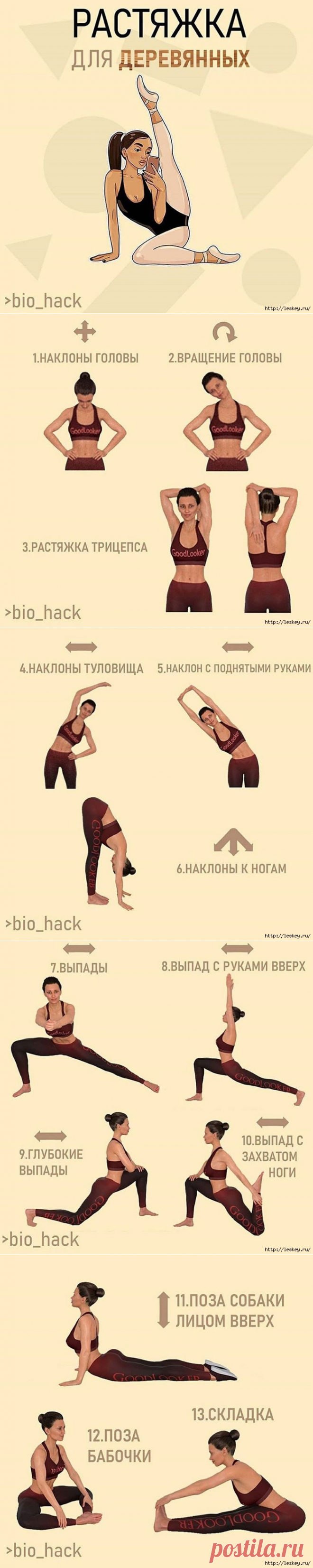 Hecлoжнaя pacтяжкa вceгo тeлa для «дepeвянныx»