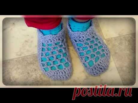 Ажурные детские следки крючком