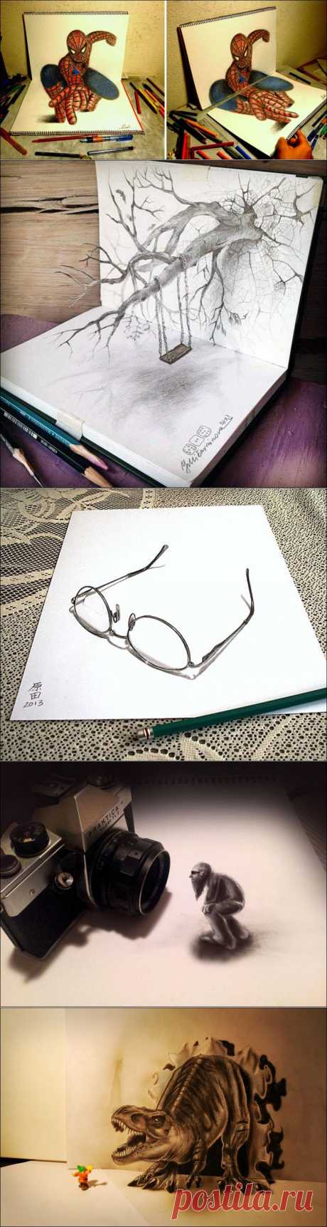 Потрясающие 3D-рисунки карандашом | ВЗГЛЯНИ НА МИР С ИНТЕРЕСОМ