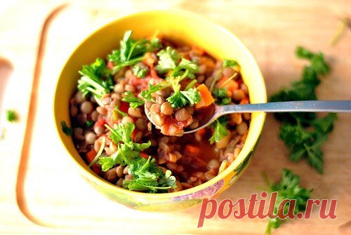 Чечевица с овощами