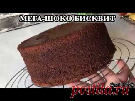 ШОКОЛАДНЫЙ БИСКВИТ! Самый пышный, воздушный и влажный, с таким бисквитом пропитка не нужна!