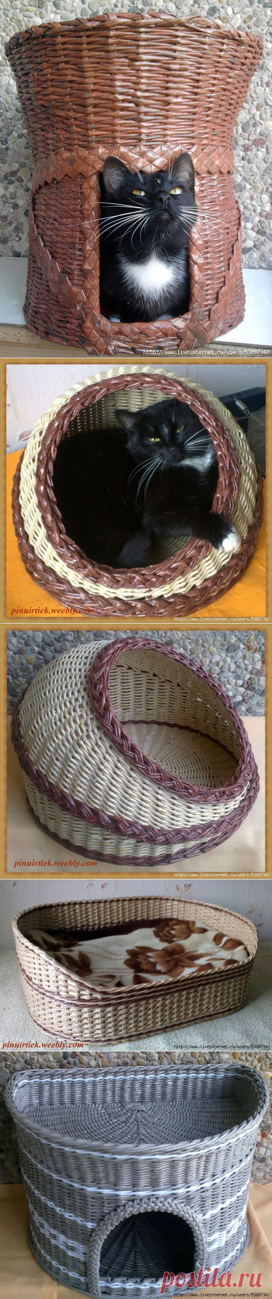 Домики для кошек из газетных трубочек. Идеи и мастер-класс | Умелые ручки