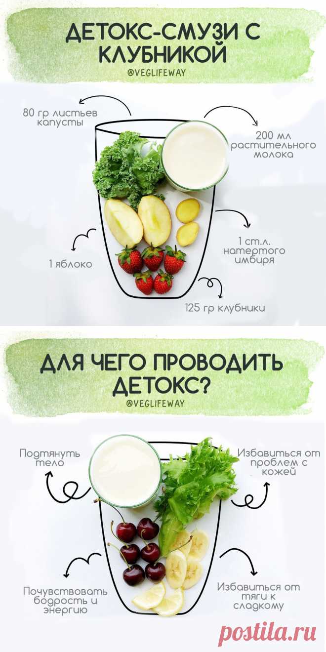 Детокс-смузи с клубникой