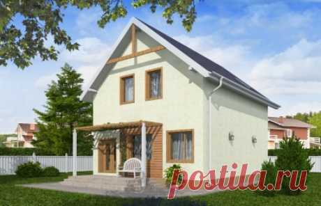 Дом с мансардой и террасой Rg3569