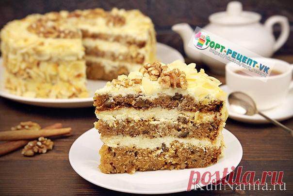 ТЫКВЕННЫЙ ТОРТ.

Почитатели популярного морковного торта обязательно оценят и этот похожий рецепт! Как и в случае с морковью, тыква натирается тонкой стружкой и загружается к тесту. Роль ароматизатора неизменно выполняет пряная корица, а в качестве добавок по-прежнему используются универсальные орехи. Крем традиционно делаем на основе сыра, но сливки в этот раз заменяем маслом - формируем классическую смесь. Таким образом, получаем вкусный и сытный тыквенный торт - угощаем...