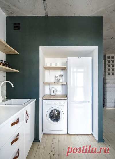 Куда поставить стиральную машину в маленькой ванной, 27 идей как разместить стиральную машину на кухне, в ванной, фото интерьеров