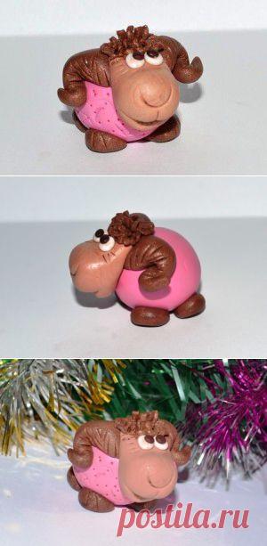 Коза из пластики, мастер класс – создание новогоднего подарка | Новый год – 2015