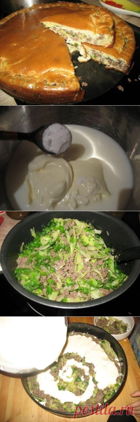 Супер нежный пирог с капустой и мясом / Удивительная еда!