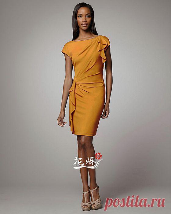 И опять непростое платье с драпировками.МК..