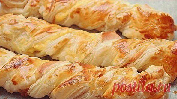 Слоеные косички с сыром и курицей: ВГотовке.сom - лучшие рецепты мира