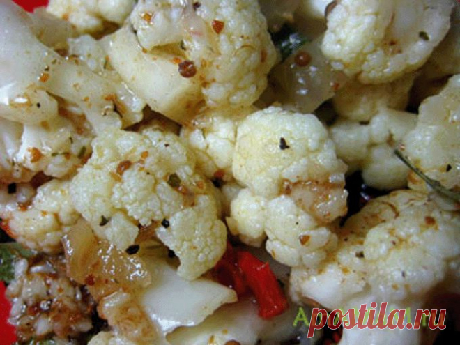 Цветная капуста по-корейски (хе) - острая,очень вкусная, явно ощущаемая на зубок, задорная!.