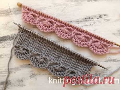 Кайма спицами видео. Узоры спицами отделочная кромка край кайма спицами | Knitting Planet