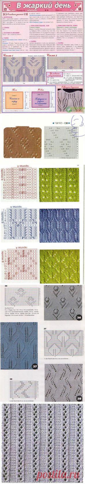 Подборка-2.Ажуры для спиц.