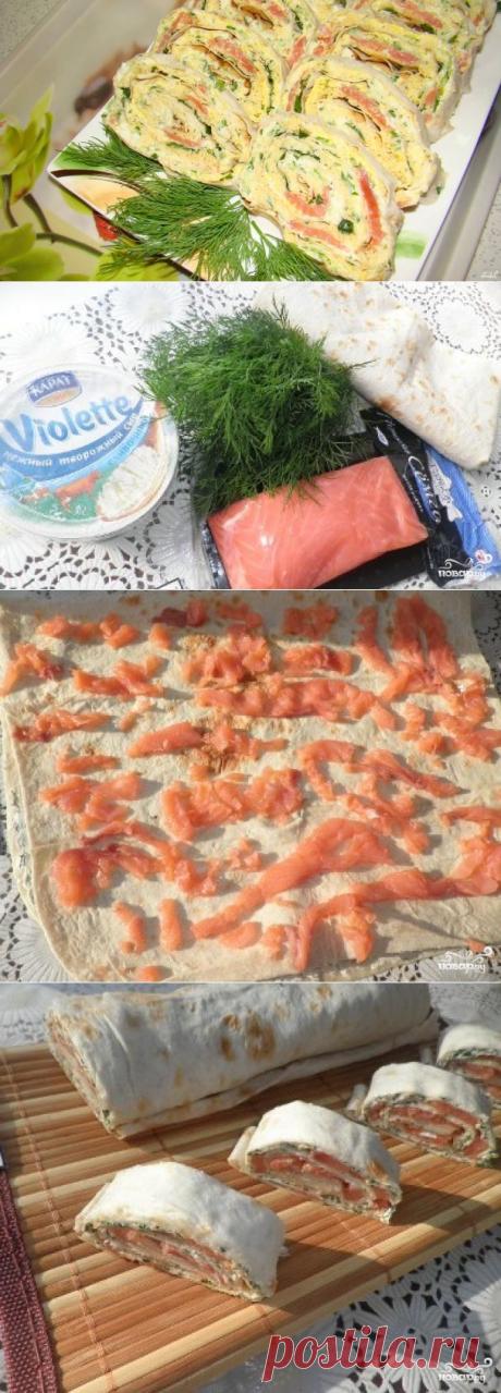 Рулет из лаваша с рыбой - пошаговый кулинарный рецепт на Повар.ру